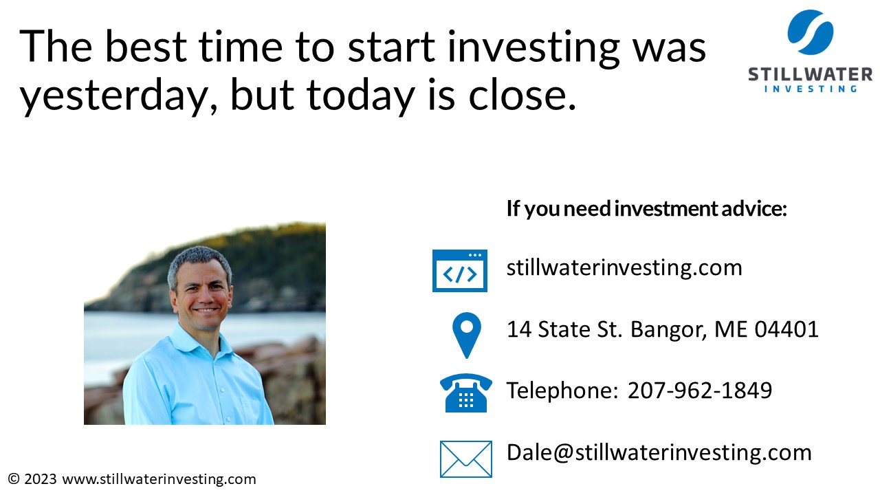 The best time to invest was yesterday, but today is close.